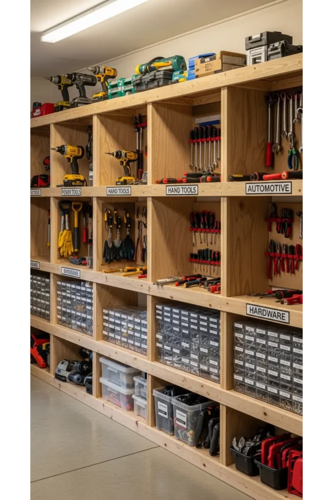 Tool Specific Shelving Zones