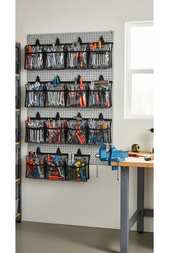 Garage Organization Ideas On A Budget 23 Space Saver 21 Transparent Tool Bags