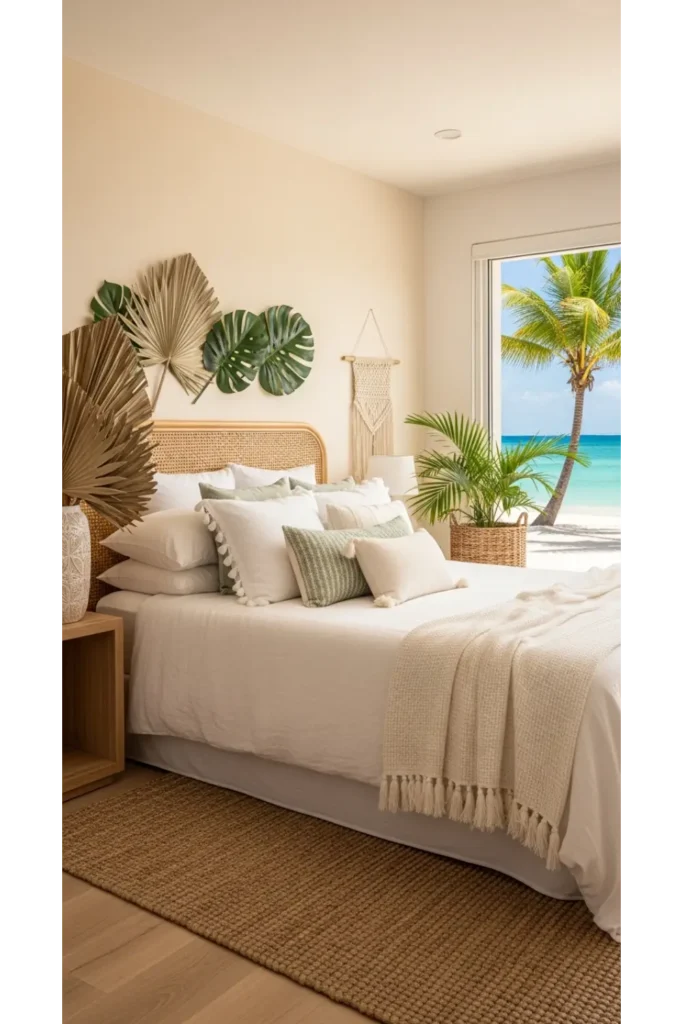 Tropical Coastal Bedroom Feel