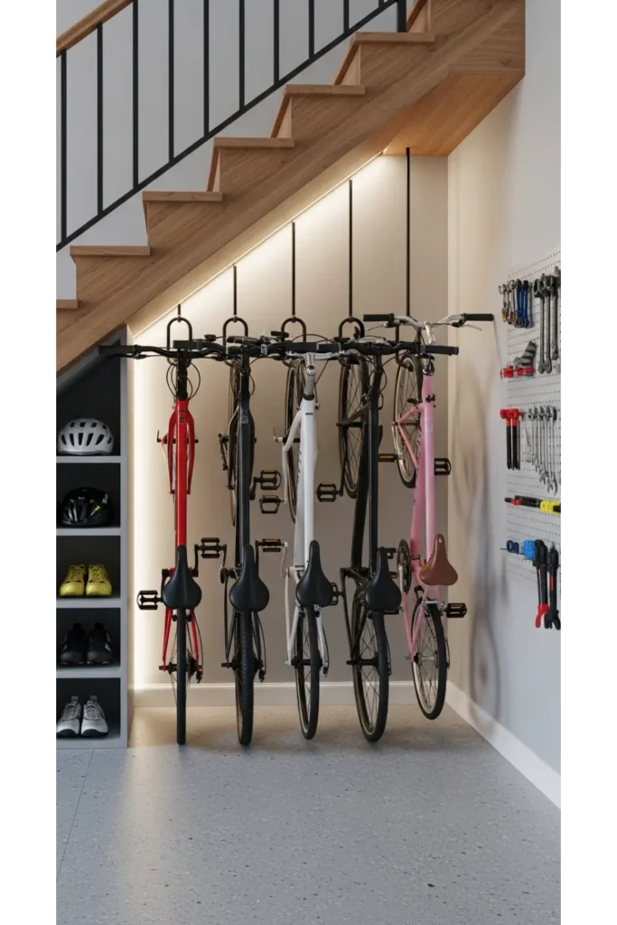 Under Stair Bike Storage