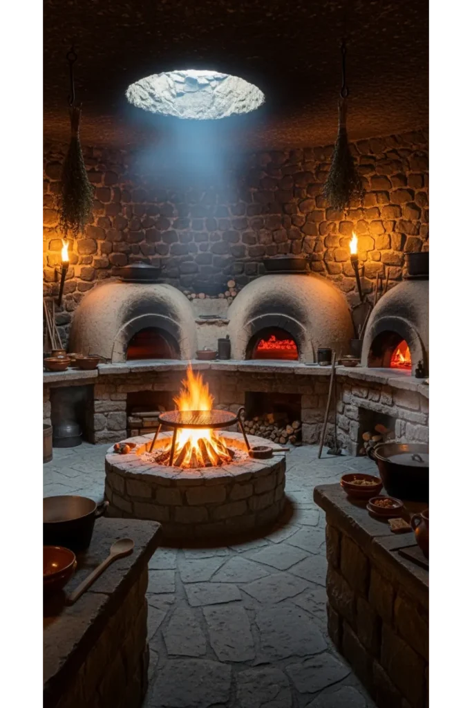 Underground Kitchens and Food Preparation