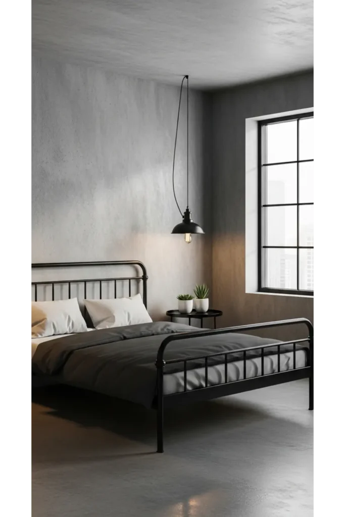 23 male bedroom ideas for a Stylish Upgrade 16 Urban Concrete Style