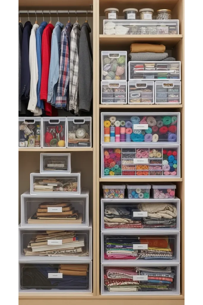 Use Clear Storage Boxes