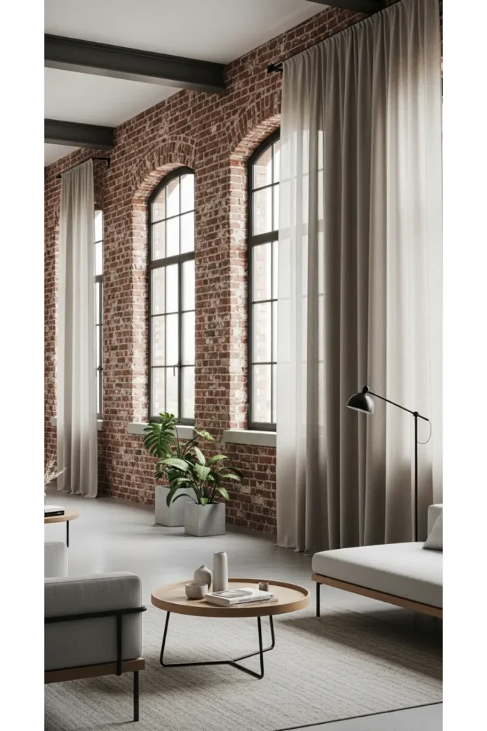 Use Tall Curtains to Emphasize Height