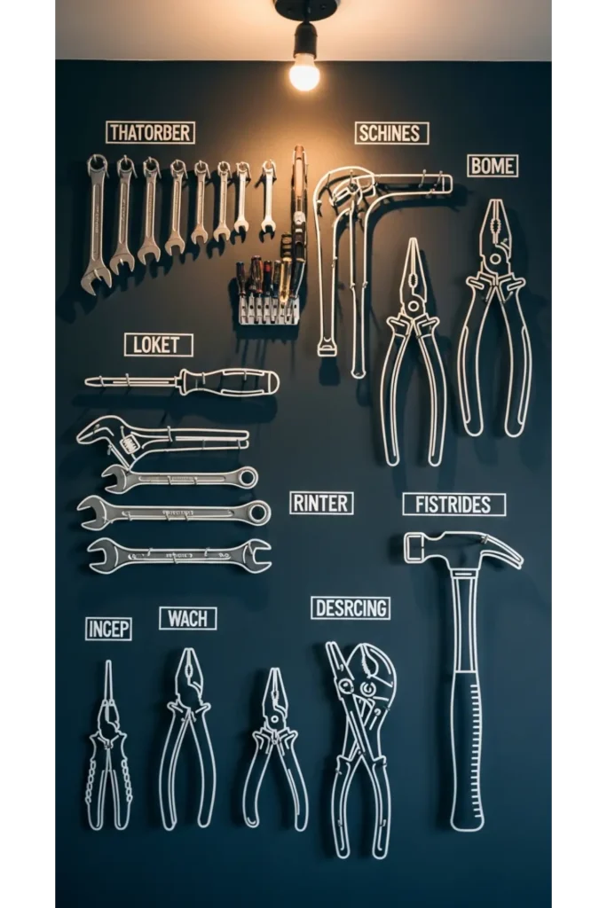 Garage Organization Ideas On A Budget 23 Space Saver 5 Vertical Tool Shadow Board