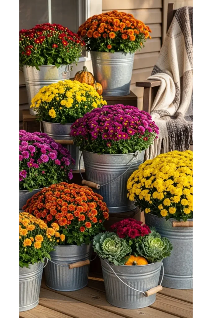 Vintage Bucket Planters