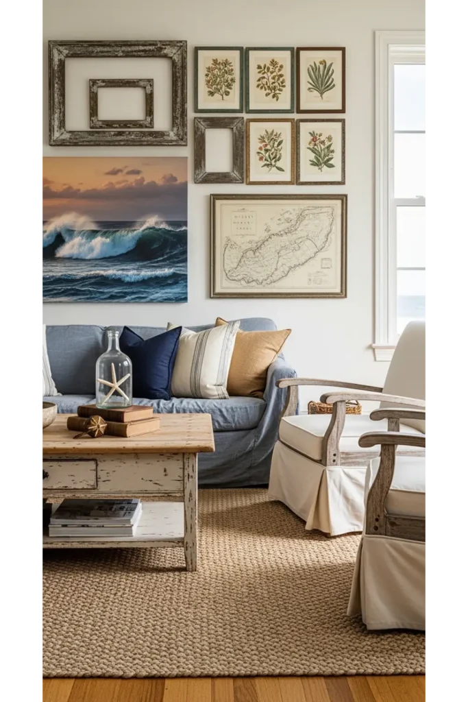Vintage Coastal Charm Living Room
