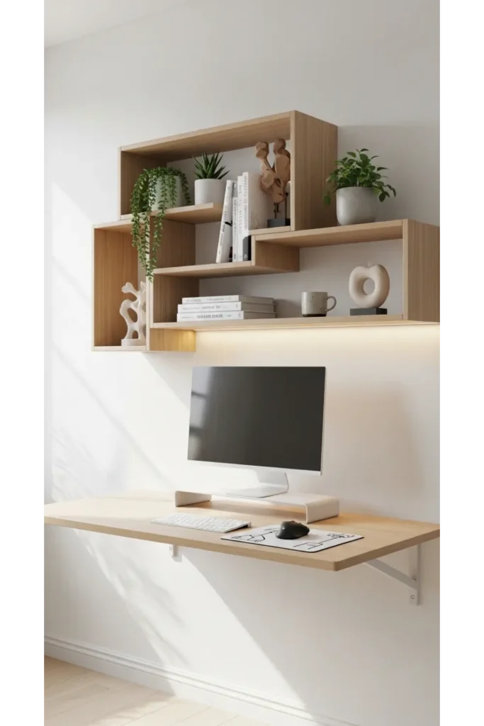 24 Home Office Ideas To Transform Your Space 5 Wall Mounted Desk