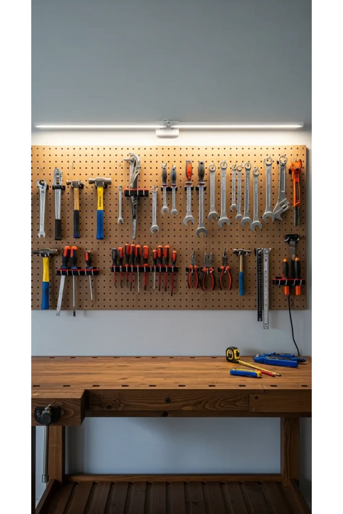 Garage Organization Ideas On A Budget 23 Space Saver 2 Wall Mounted Pegboard System