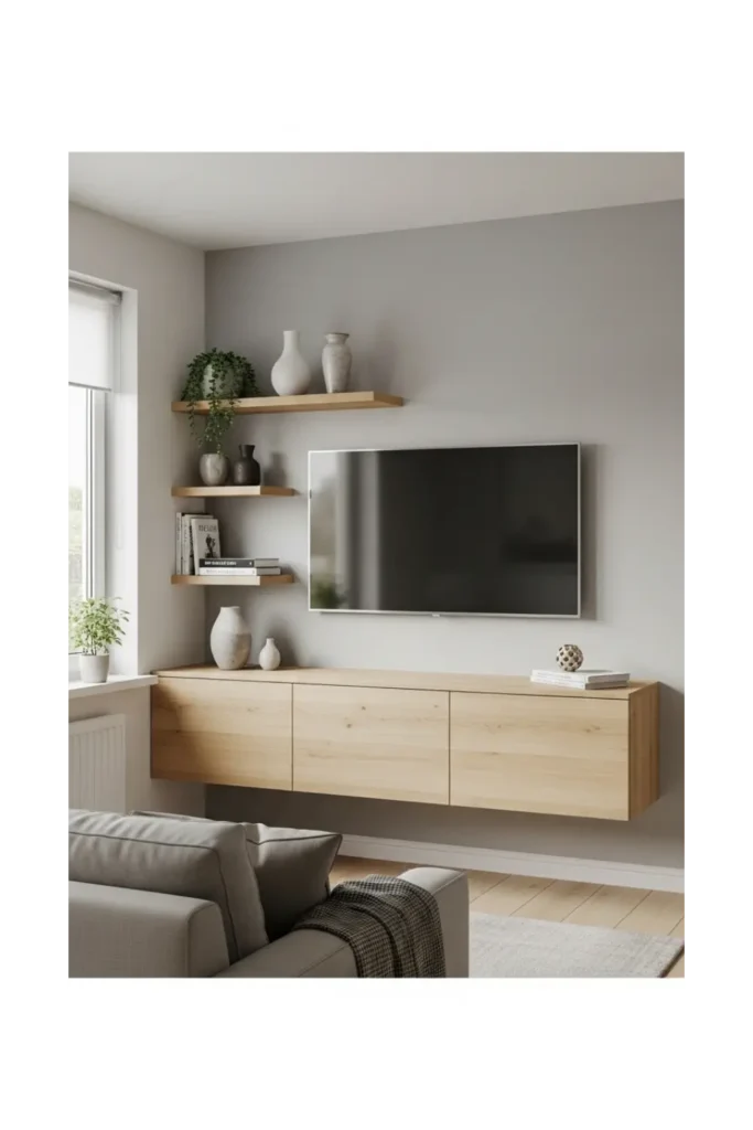 24 Small Room Design Hacks For More Storage Space 18 Wall Mounted TV Cabinet