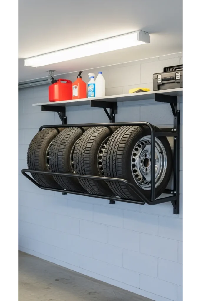 Wall Mounted Tire Rack