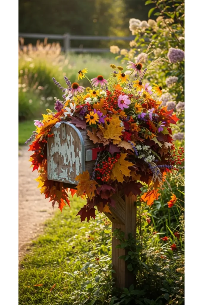 Fall Mailbox Decor Ideas For Cozy Curb Appeal 23 22 Wildflower Fall Blend