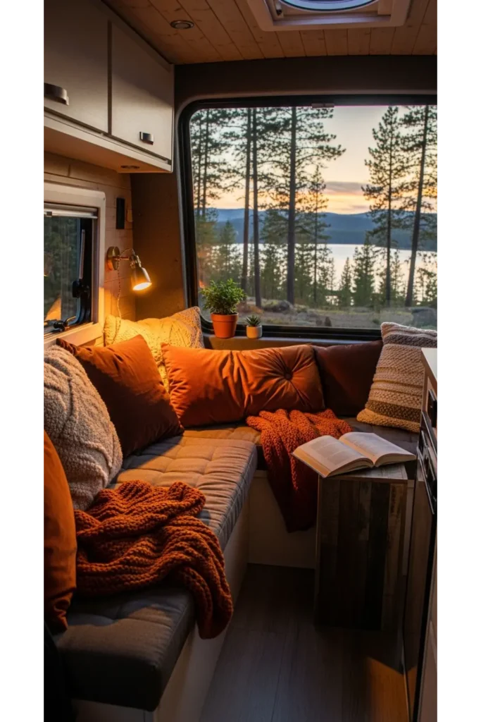 Campervan Interior 23: Max Space & Cozy Travel 22 Window Reading Nook