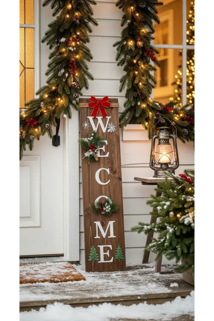  Wooden Welcome Sign Porch