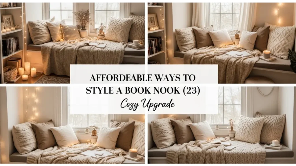 affordable ways to style a book nook