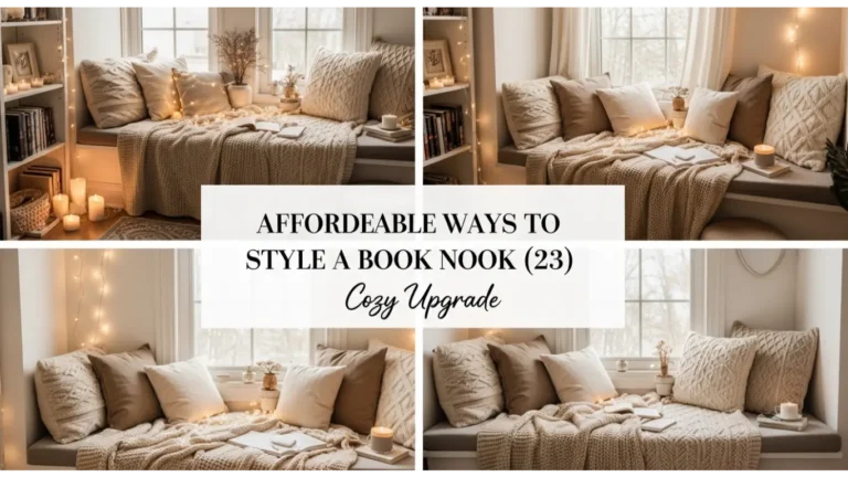 affordable ways to style a book nook