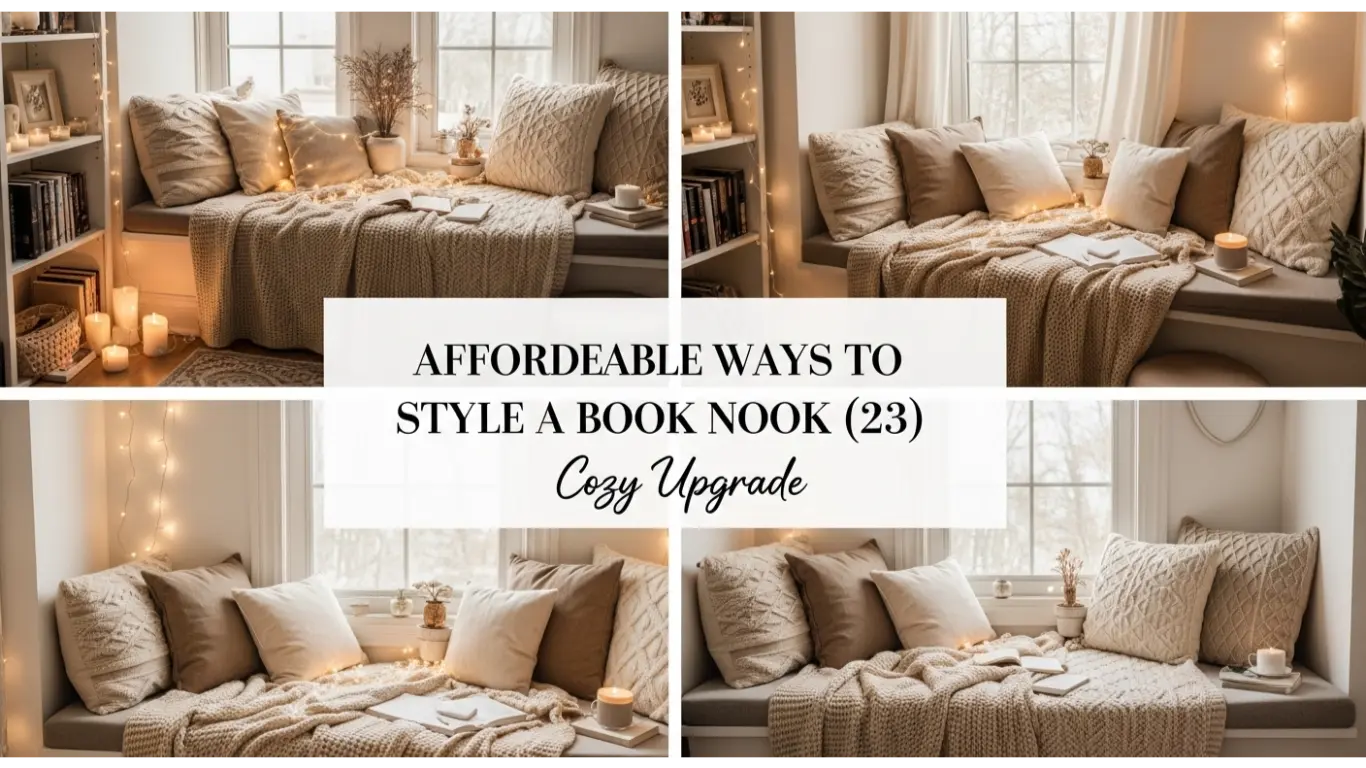 affordable ways to style a book nook