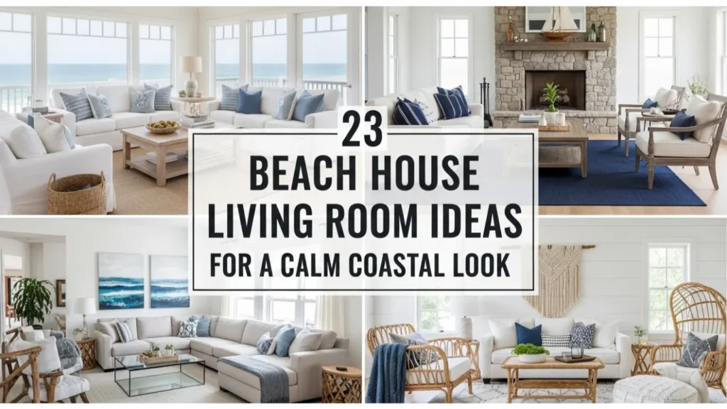 23 Beach House Living Room Ideas for a Calm Coastal Look 4 beach house living room