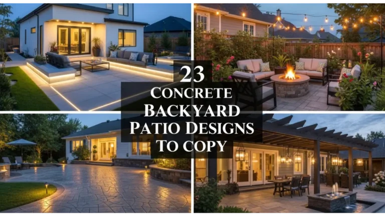 concrete backyard patio designs