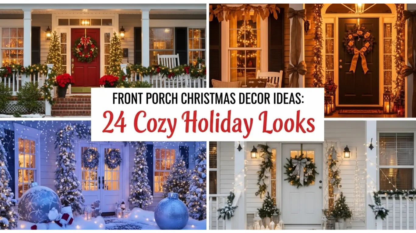 front porch christmas decor
