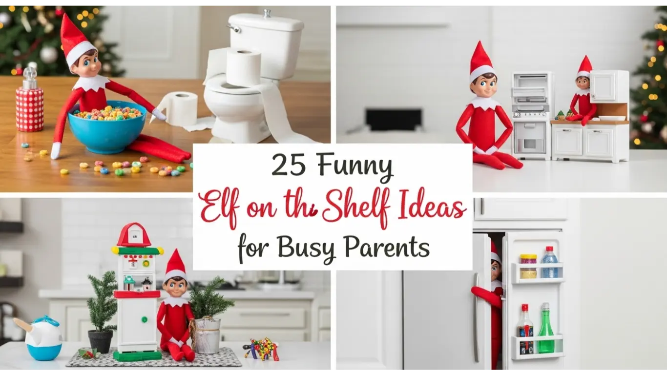 25 Funny Elf on the Shelf Ideas for Busy Parents 1 funny elf on the shelf ideas