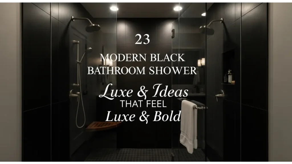 modern black bathroom shower ideas