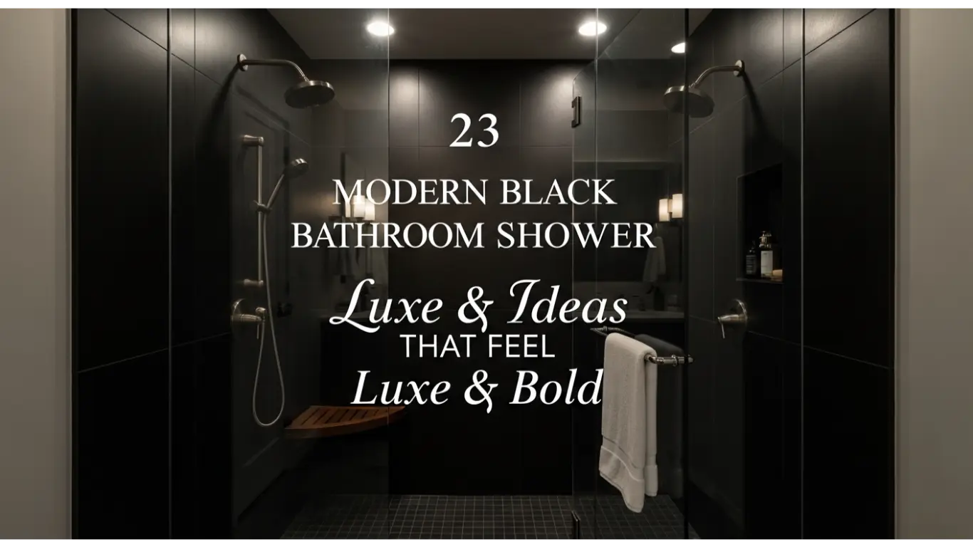modern black bathroom shower ideas