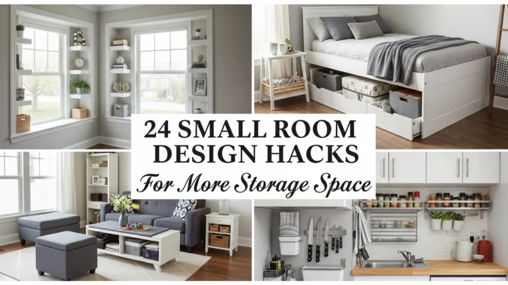 24 Small Room Design Hacks For More Storage Space 8 small room design