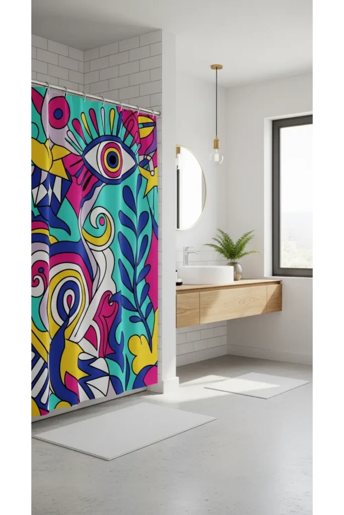Artistic Shower Curtain Statement