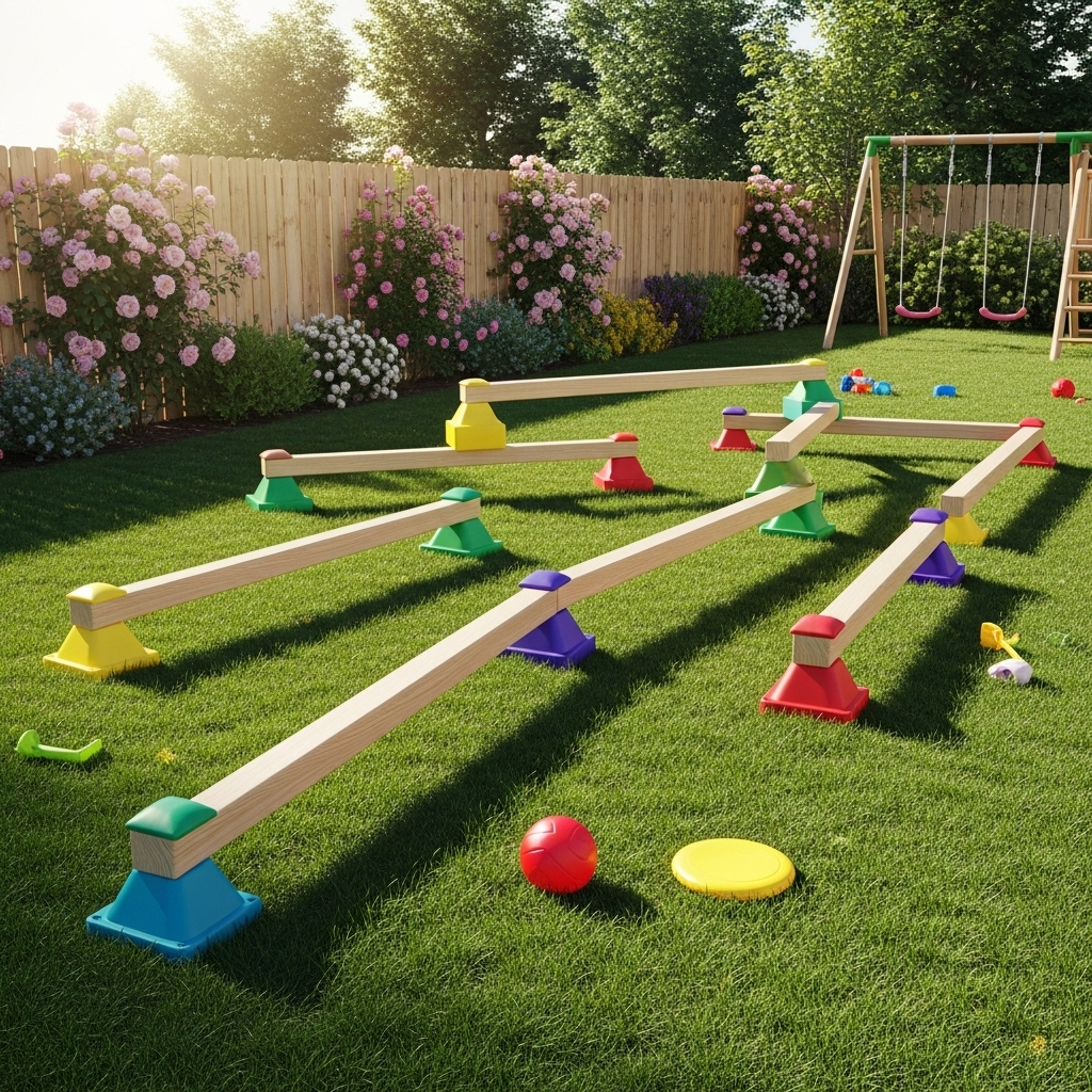 Backyard Balance Beam Course