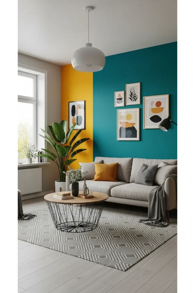 25 Modern Apartment Decor Ideas for Stylish Small Spaces 19 Bold Accent Wall