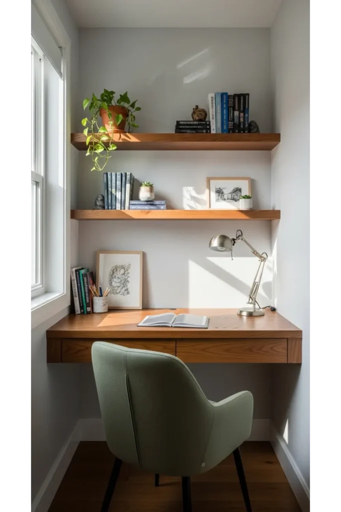 Built In Desk Nook for Small Spaces