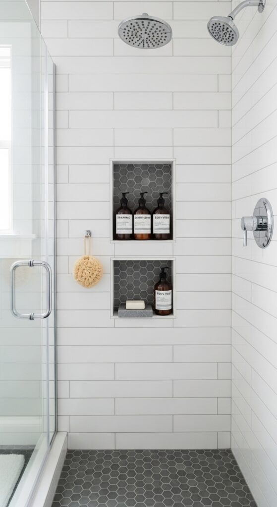 30 Magical Bathroom Ideas to Save Today 25 Built-In Niche Storage