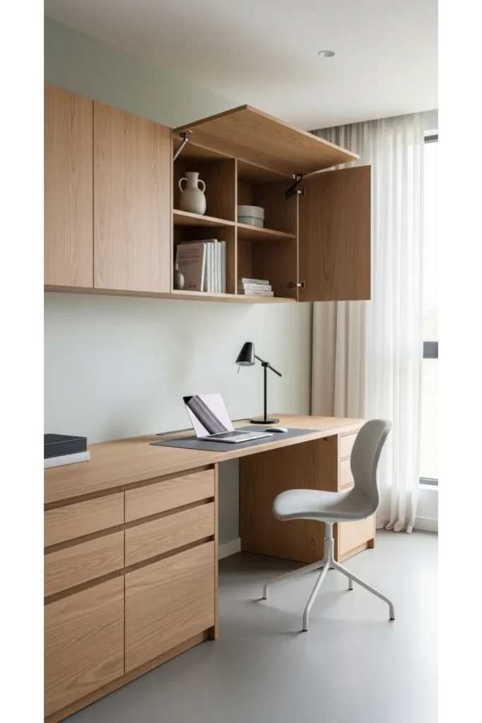 Built In Office with Hidden Storage