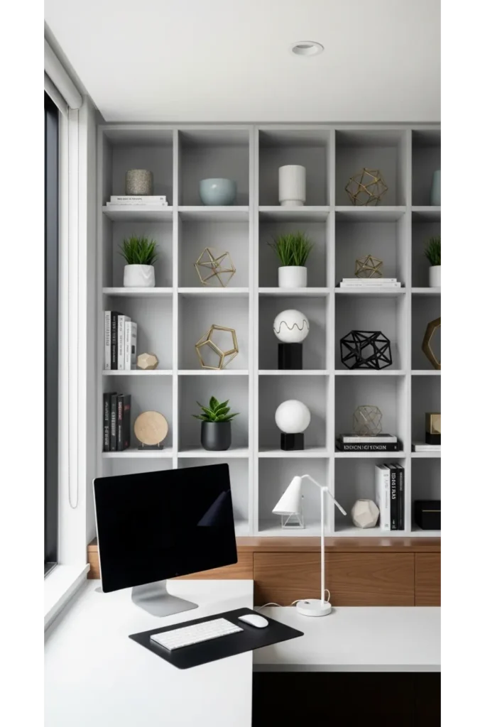 Built In Office with Open Cubes