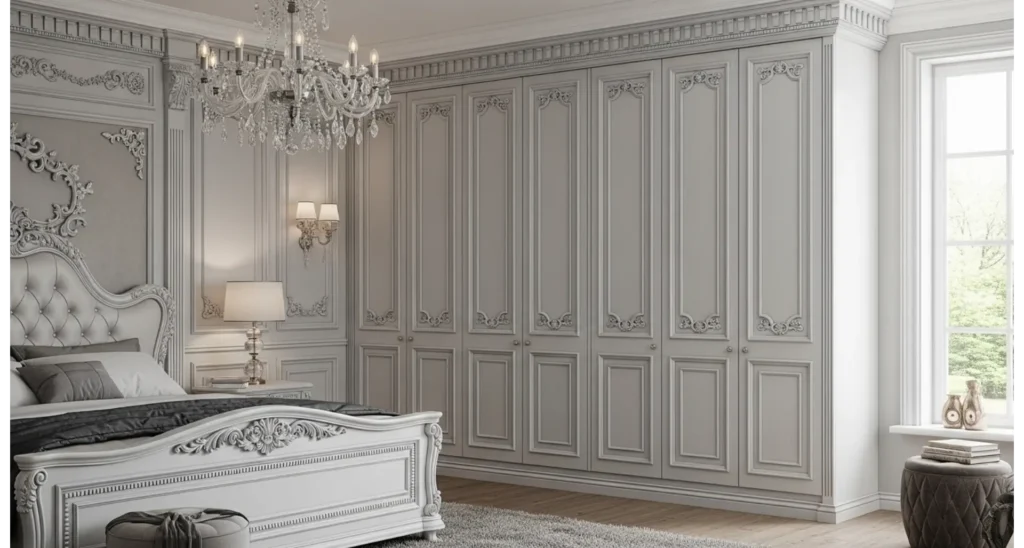 Neo-classical master bedroom ideas: 23 Luxe Tips 17 Built-In Storage with Classic Trim