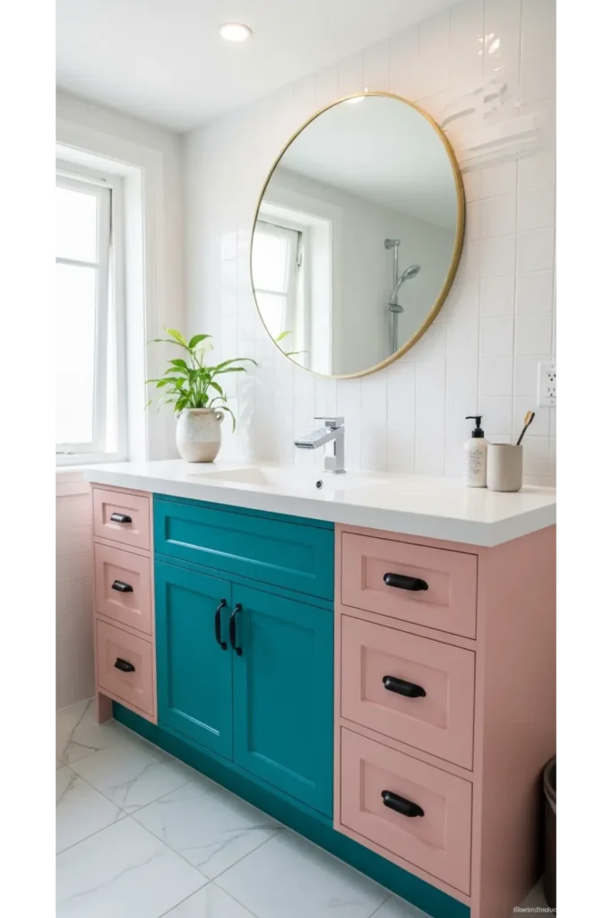 Colorful Vanity Makeover