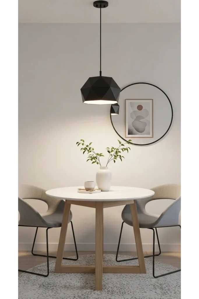 25 Modern Apartment Decor Ideas for Stylish Small Spaces 14 Compact Dining Area