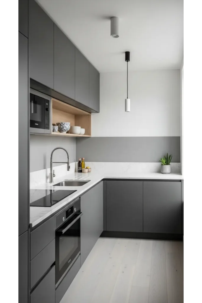 25 Modern Apartment Decor Ideas for Stylish Small Spaces 23 Compact Kitchen Design