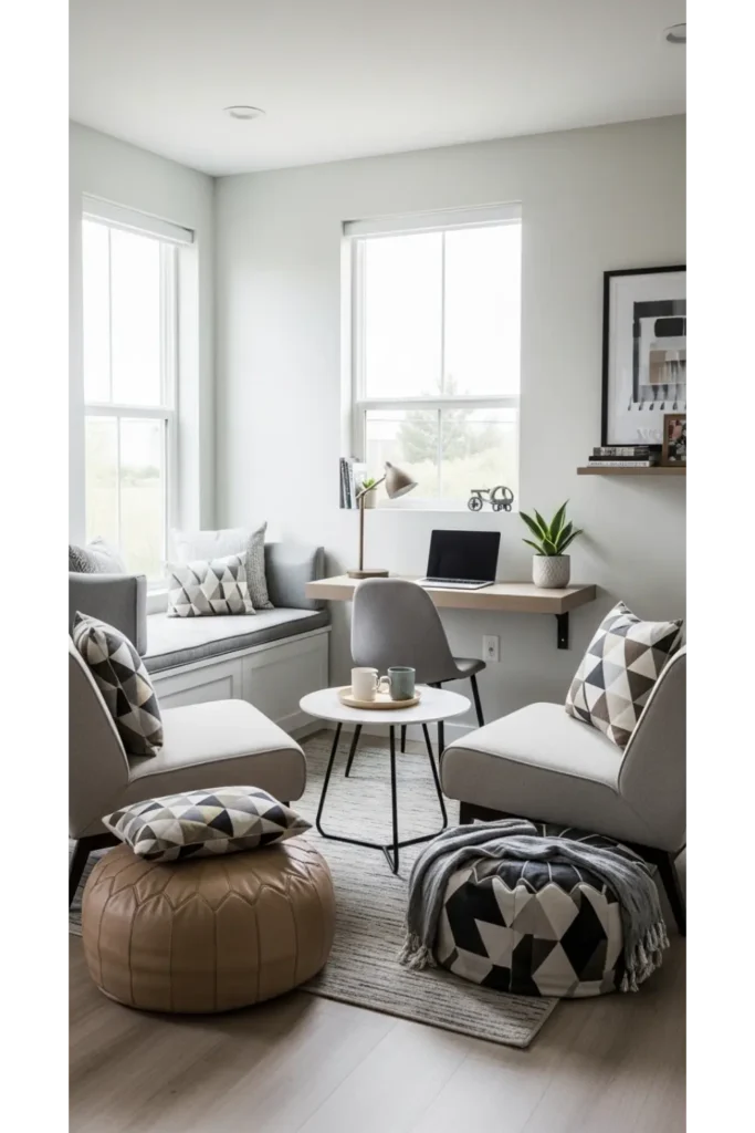 Aesthetic Living Room Decor Without Sofa Ideas 23 19 Compact Studio Living Layout