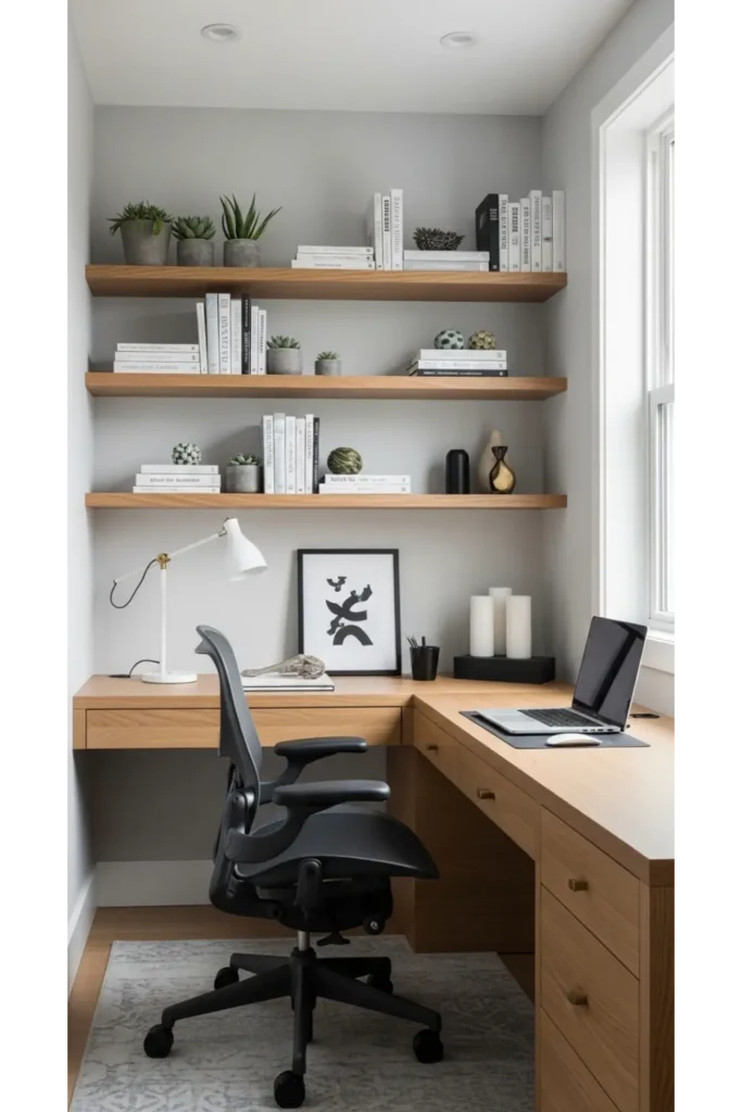 Corner Built In Desk Design
