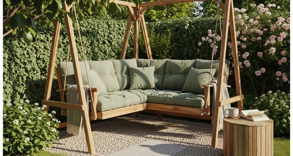 Back Corner Yard Ideas 23 Cozy Space Boost Hacks 16 Corner Swing Bench