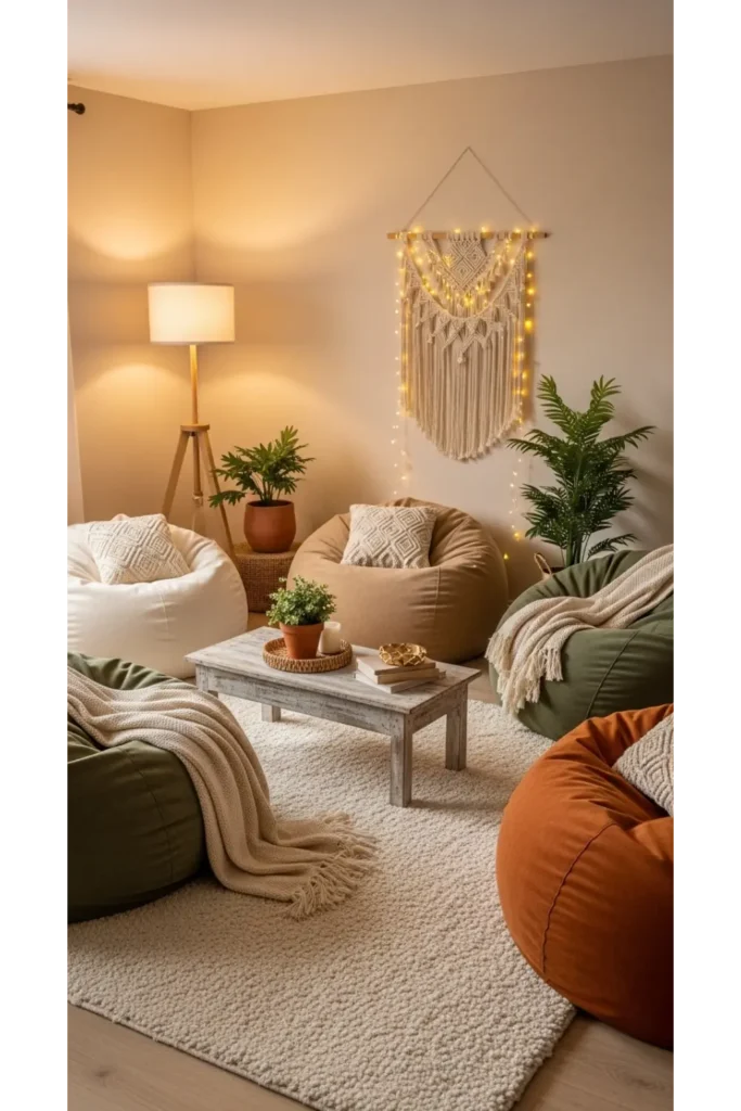 Aesthetic Living Room Decor Without Sofa Ideas 23 11 Cozy Corner Bean Bag Zone