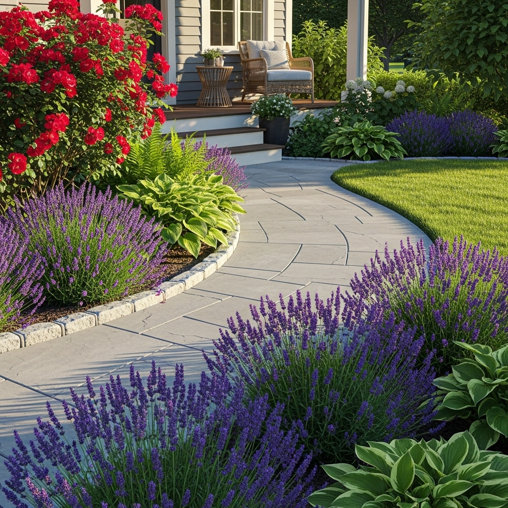 Curved Walkway Borders That Guide the Eye