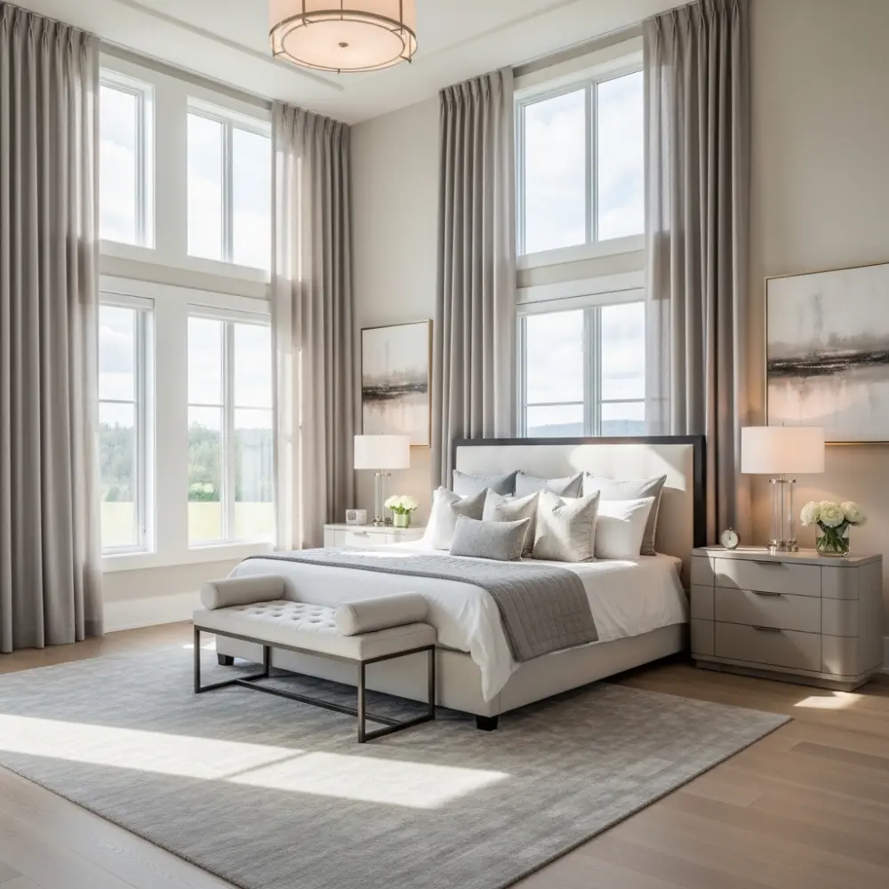  Floor to Ceiling Drapery for Height and Softness