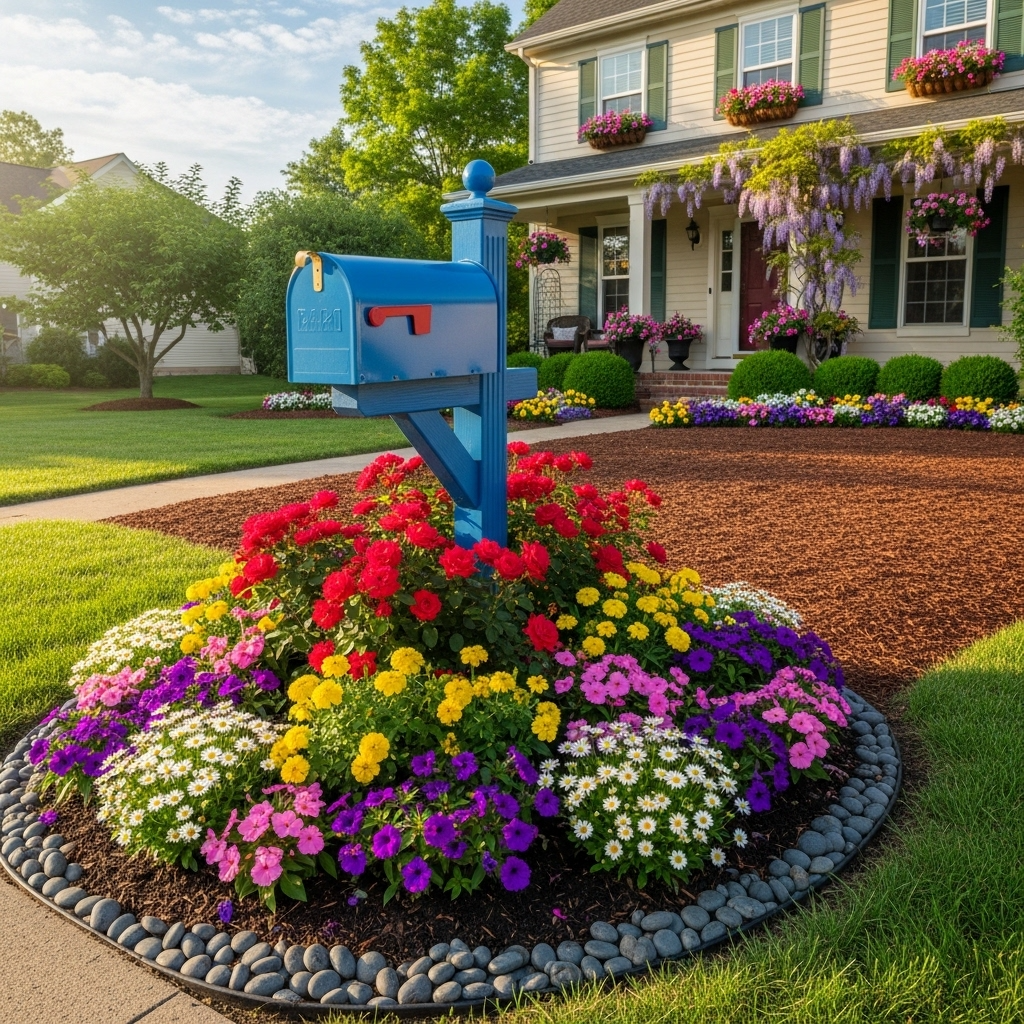 Flower Bed Around the Mailbox