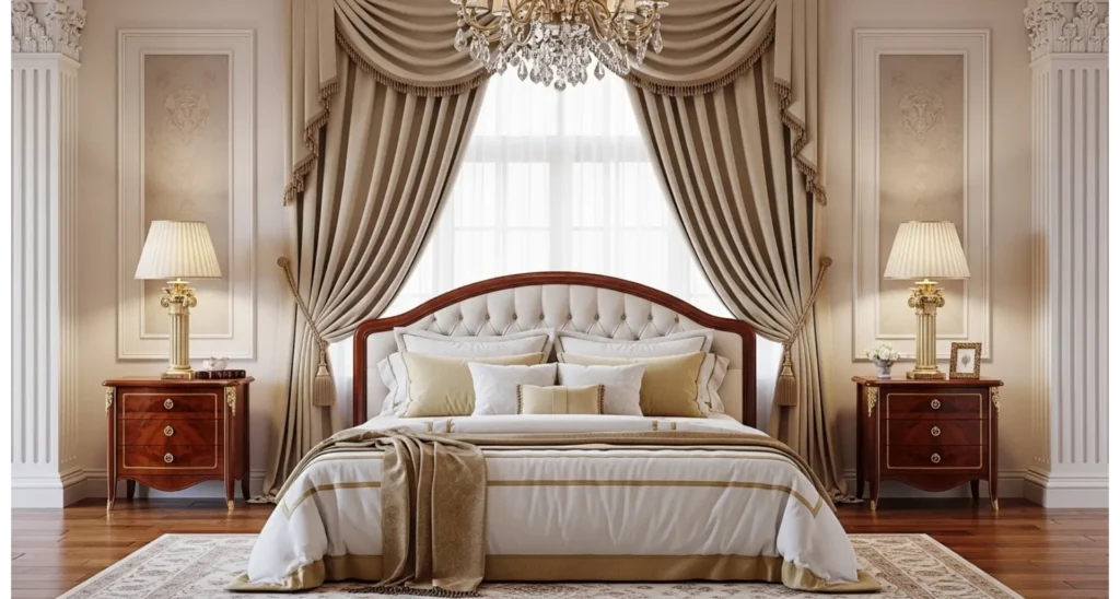 Neo-classical master bedroom ideas: 23 Luxe Tips 20 Framed Symmetry for a Balanced Layout