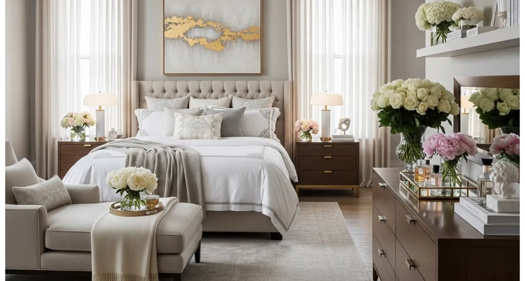 Neo-classical master bedroom ideas: 23 Luxe Tips 23 Fresh Florals and Organic Touches
