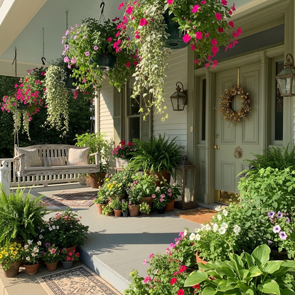 Front Porch Greenery for a Welcoming Entry