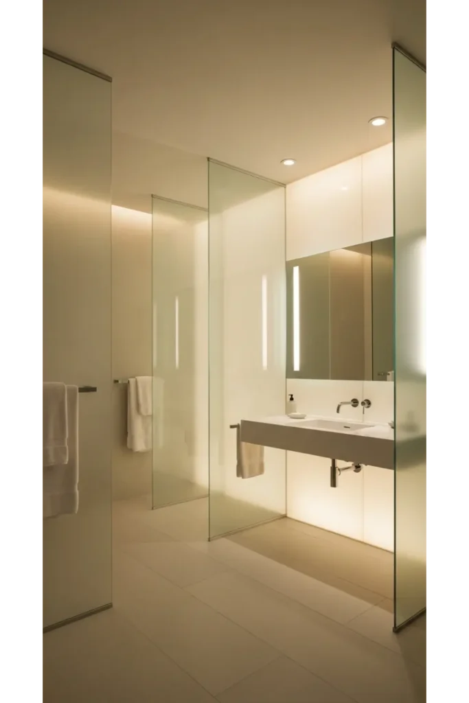 30 Magical Bathroom Ideas to Save Today 29 Frosted Glass Privacy